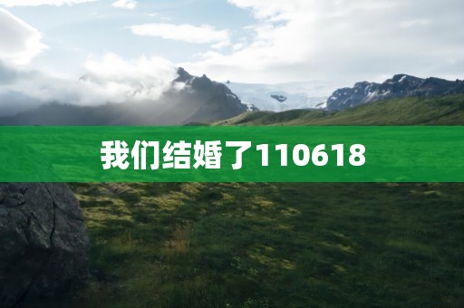 我们结婚了110618