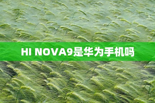 HI NOVA9是华为手机吗