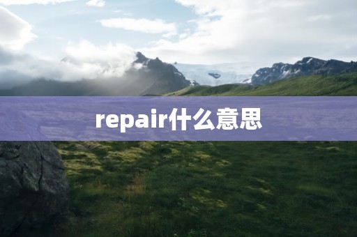 repair什么意思