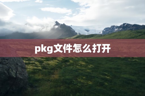 pkg文件怎么打开