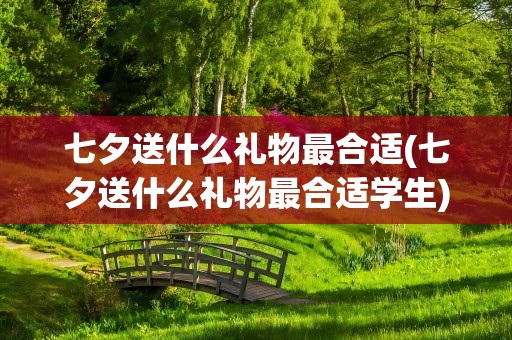七夕送什么礼物最合适(七夕送什么礼物最合适学生)