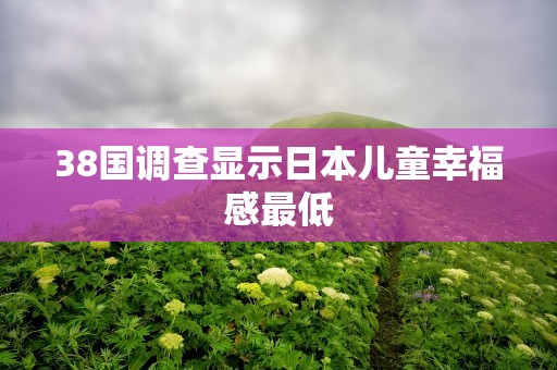 38国调查显示日本儿童幸福感最低