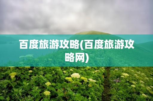 百度旅游攻略(百度旅游攻略网)