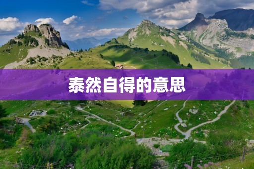 泰然自得的意思