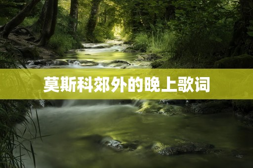 莫斯科郊外的晚上歌词