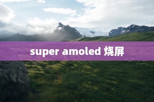 super amoled 烧屏