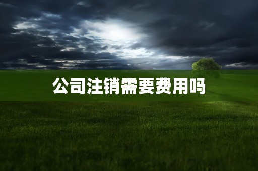 公司注销需要费用吗