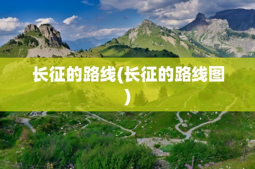 长征的路线(长征的路线图)