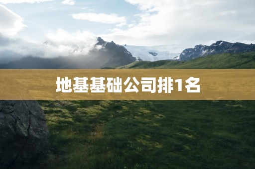 地基基础公司排1名