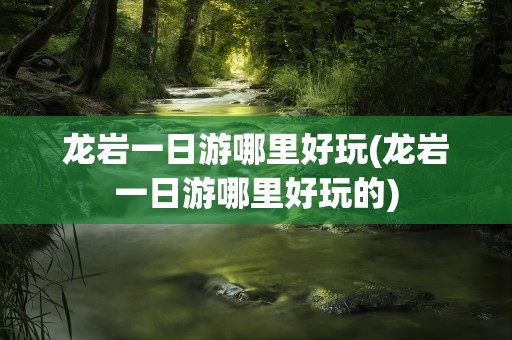 龙岩一日游哪里好玩(龙岩一日游哪里好玩的)