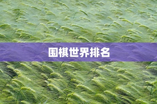 围棋世界排名
