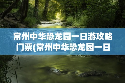 常州中华恐龙园一日游攻略门票(常州中华恐龙园一日游攻略门票价格)