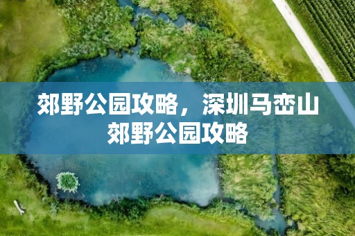 郊野公园攻略，深圳马峦山郊野公园攻略