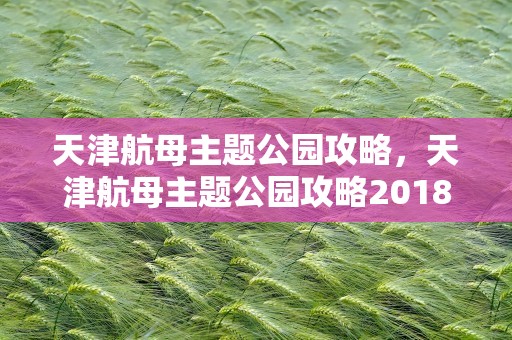 天津航母主题公园攻略，天津航母主题公园攻略2018