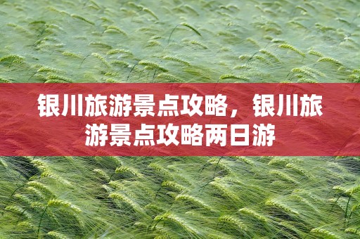 银川旅游景点攻略，银川旅游景点攻略两日游