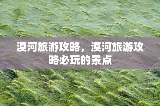 漠河旅游攻略，漠河旅游攻略必玩的景点