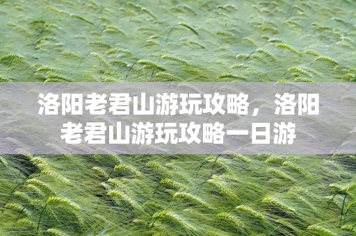 洛阳老君山游玩攻略，洛阳老君山游玩攻略一日游