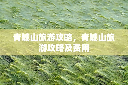 青城山旅游攻略，青城山旅游攻略及费用