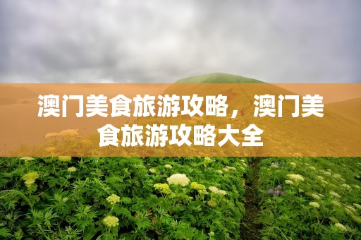 澳门美食旅游攻略，澳门美食旅游攻略大全