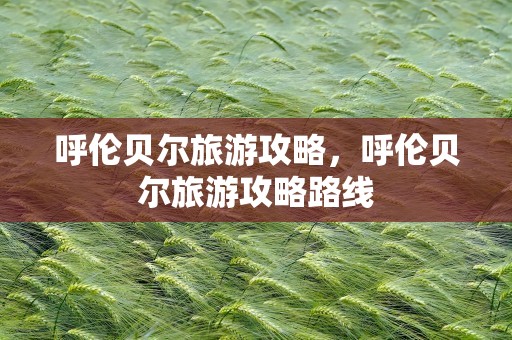 呼伦贝尔旅游攻略，呼伦贝尔旅游攻略路线