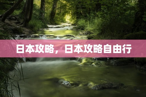 日本攻略，日本攻略自由行