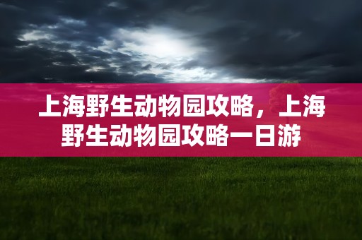 上海野生动物园攻略，上海野生动物园攻略一日游