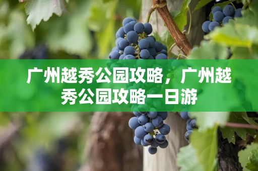 广州越秀公园攻略，广州越秀公园攻略一日游