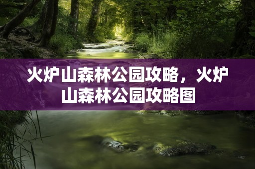 火炉山森林公园攻略，火炉山森林公园攻略图