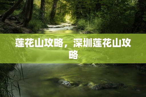 莲花山攻略，深圳莲花山攻略