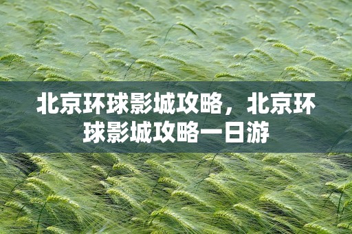 北京环球影城攻略，北京环球影城攻略一日游