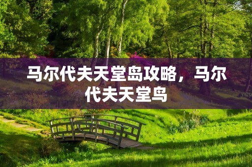 马尔代夫天堂岛攻略，马尔代夫天堂鸟