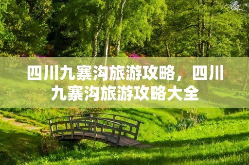 四川九寨沟旅游攻略，四川九寨沟旅游攻略大全