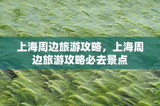 上海周边旅游攻略，上海周边旅游攻略必去景点