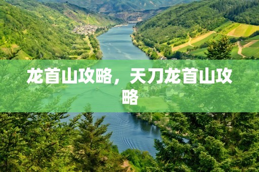 龙首山攻略，天刀龙首山攻略