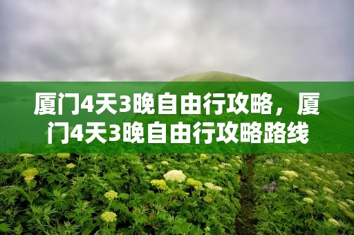 厦门4天3晚自由行攻略，厦门4天3晚自由行攻略路线