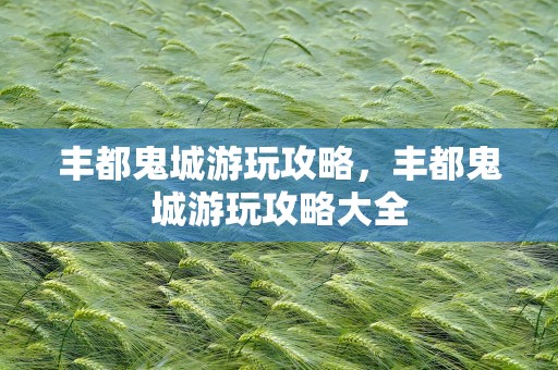 丰都鬼城游玩攻略，丰都鬼城游玩攻略大全