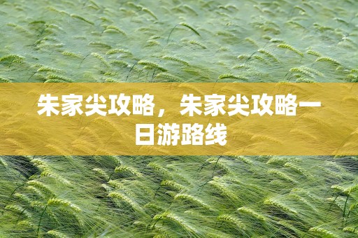 朱家尖攻略，朱家尖攻略一日游路线