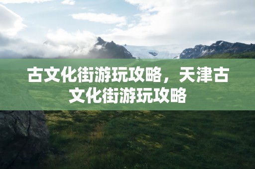 古文化街游玩攻略，天津古文化街游玩攻略