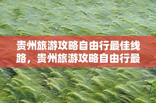 贵州旅游攻略自由行最佳线路，贵州旅游攻略自由行最佳线路5天