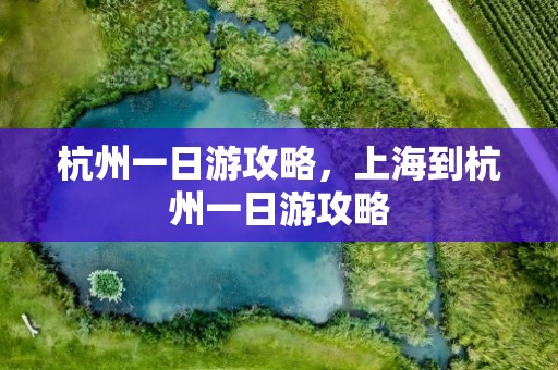 杭州一日游攻略，上海到杭州一日游攻略