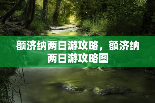 额济纳两日游攻略，额济纳两日游攻略图