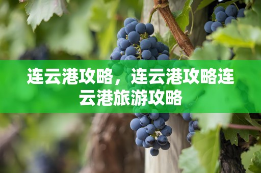 连云港攻略，连云港攻略连云港旅游攻略