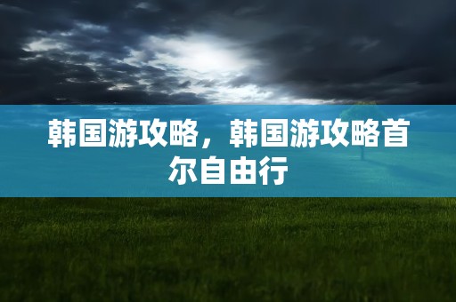 韩国游攻略，韩国游攻略首尔自由行