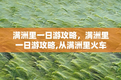 满洲里一日游攻略，满洲里一日游攻略,从满洲里火车站出发