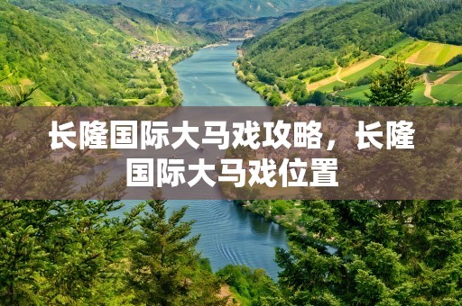 长隆国际大马戏攻略，长隆国际大马戏位置