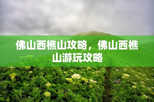 佛山西樵山攻略，佛山西樵山游玩攻略