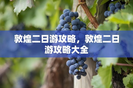 敦煌二日游攻略，敦煌二日游攻略大全