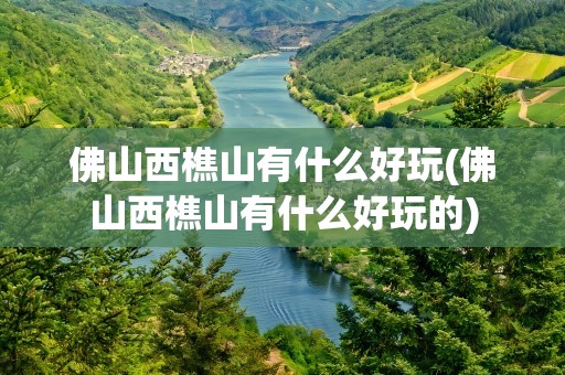 佛山西樵山有什么好玩(佛山西樵山有什么好玩的)