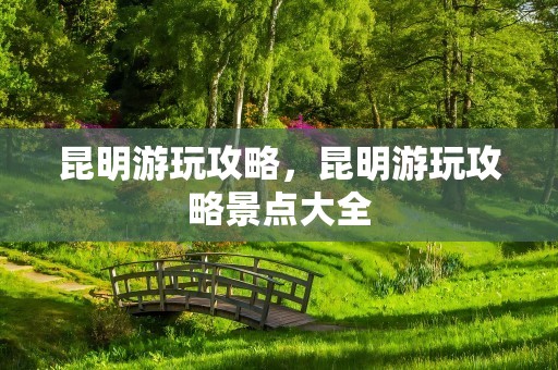 昆明游玩攻略，昆明游玩攻略景点大全