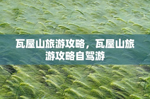 瓦屋山旅游攻略，瓦屋山旅游攻略自驾游
